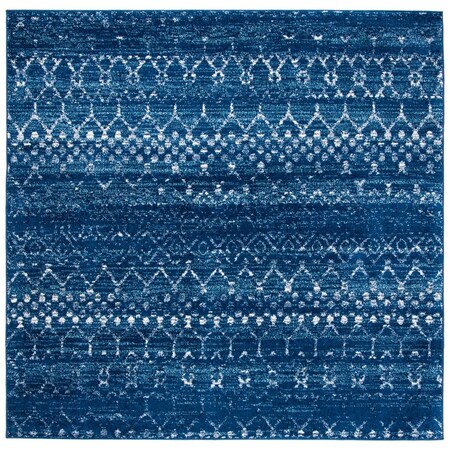 Safavieh 6 ft.-7 in. x 6 ft.-7 in. Tulum 200 Power Loomed Square RugBlue & Ivory TUL249M-7SQ